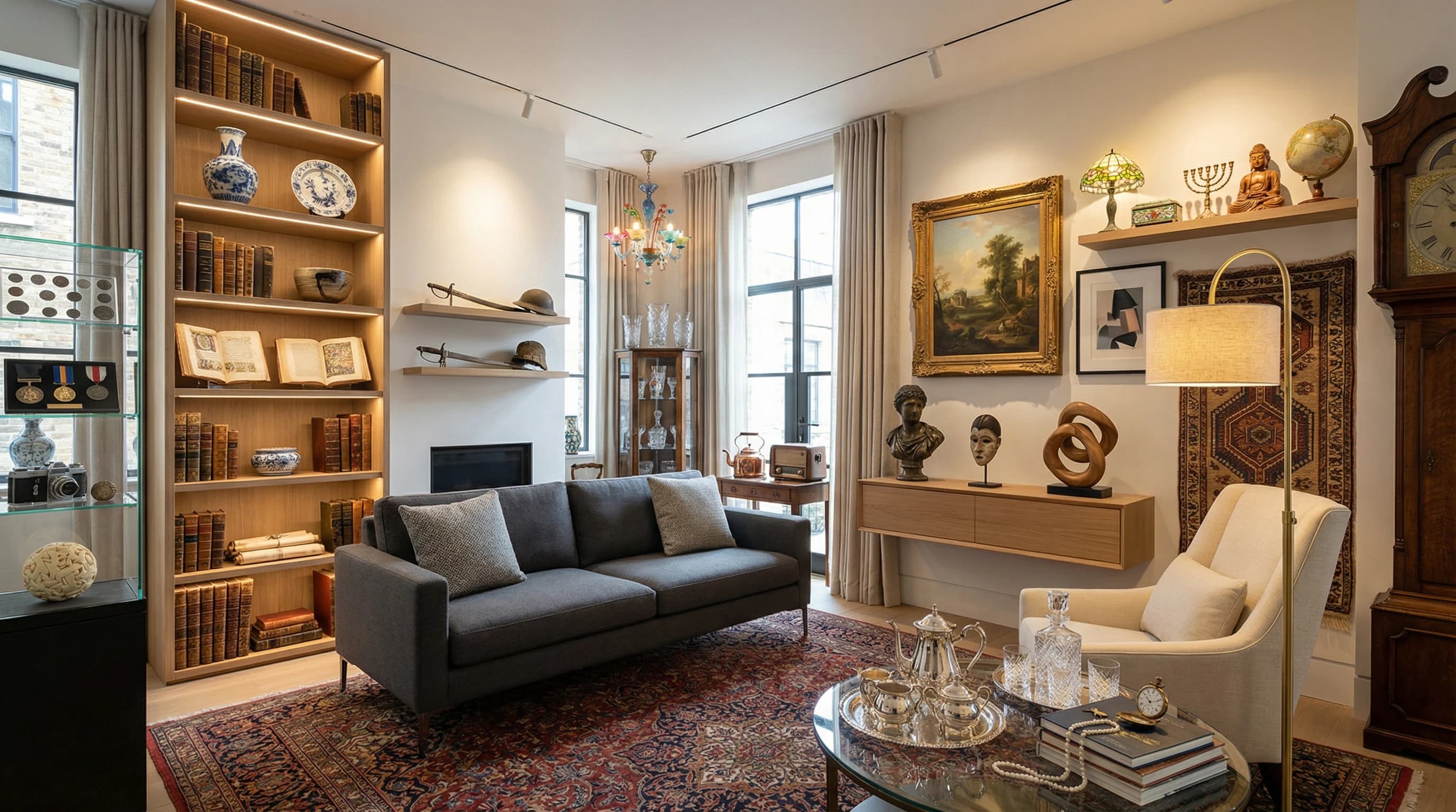 Living room with heritage items