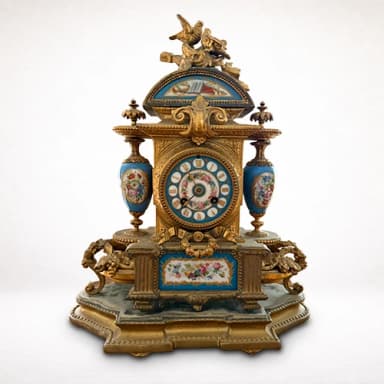 Mantel clock front